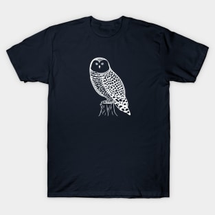 Snowy Owl - bird watchers hand drawn design T-Shirt